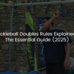 playing pickleball doubles